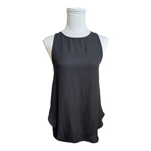 Black Sheer Sleeveless Tunic - XS